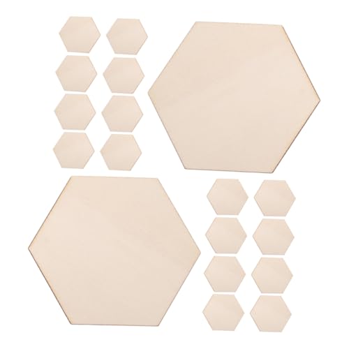 SEWOART 50 Stück Unbehandelte Holzsechsecke für Diy Bastelprojekte Natürliche Holzplatten zur Dekoration für Malerei und Kreative Gestaltung von SEWOART
