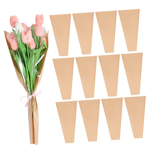SEWOART 50Stücke Blumenpapier Wickeltaschen Transparentes Kraftpapier Für Rosenverpackungen Für Geschenkverpackungen Und Blumensträuße Hochzeiten von SEWOART