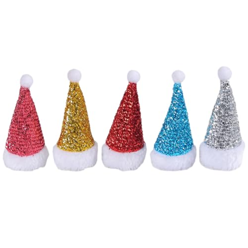 SEWOART Handwerk Zubehör Mini Weihnachten Kappe Weihnachten Hut Flasche Kappe Abdeckung Festliche Weihnachten Decor von SEWOART