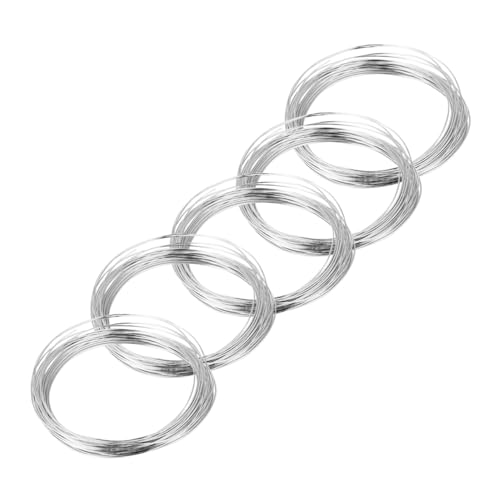 SEWOART 5Rolle Aluminiumdraht Rolle Flexibler DIY Draht für Schmuckherstellung Bastelbedarf und Geldbaum Dekoration Silber für Projekte von SEWOART