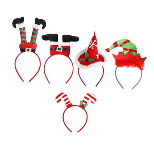 SEWOART Weihnachts-haarband 5-teiliges Weihnachts-stirnband-set Party-reifen Festliche Dekoration Kopfbedeckung Für Erwachsene Jungen Und Mädchen von SEWOART
