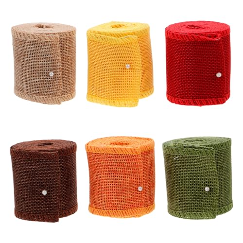 SEWOART 6 Rollen Juteband Weihnachtsdeko Diy Geschenkband für Weihnachtskränze Vielseitig Einsetzbar Rustikaler Charme für Kreative Bastelprojekte SEWOART 6 Rollen Juteband Weihnachtsdeko Diy Geschenkband für Weihnachtskränze Vielseitig Einsetzbar Rustikaler Charme für Kreative Bastelprojekte von SEWOART