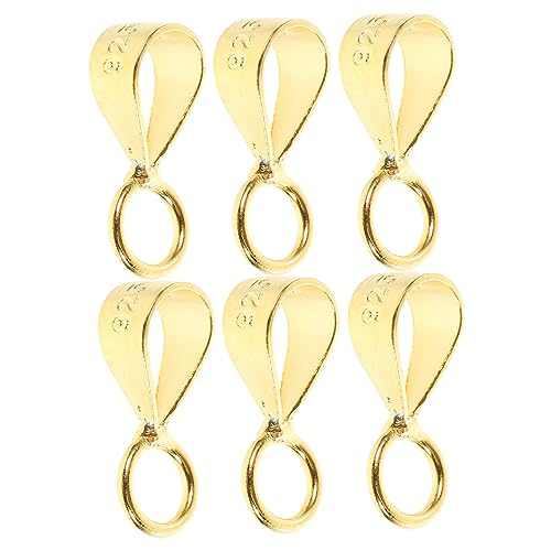 SEWOART 6 Stück Charm Halter Für Halskette Verschlüsse Für Schmuckanhänger Halsketten-anhänger-verbindungsstück Bügel Für Die Schmuckherstellung Karabinerverschlüsse Golden 925 Silber von SEWOART