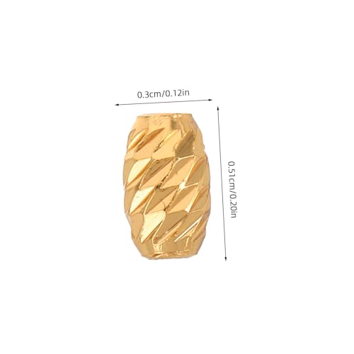 SEWOART 6 Stück Goldene Perlen mit Schimmerndem Twill-design Loch Trommel-perlen für DIY Schmuckherstellung von Armbändern und Halsketten SEWOART 6 Stück Goldene Perlen mit Schimmerndem Twill-design Loch Trommel-perlen für DIY Schmuckherstellung von Armbändern und Halsketten von SEWOART