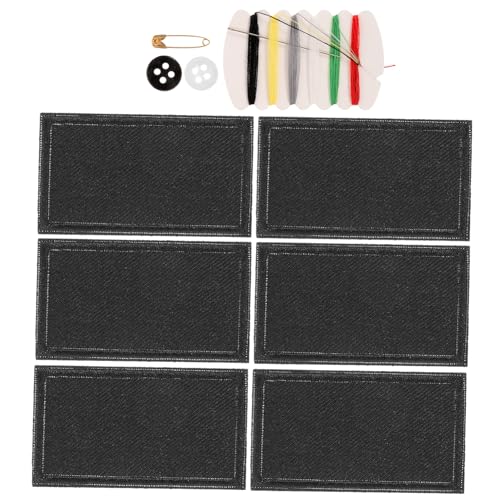 SEWOART 6 Stück Lochflicken für Kleidung Flecken lustig gestickte Aufnäher Patches für Hüte aufbügler für jacken apfelding Reparaturflicken für Jacken Flicken aufbügeln Polyester Black von SEWOART