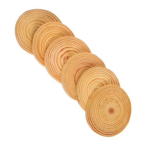SEWOART 6 Stück Runde Holzscheiben Naturbelassene Unbehandelte Holzuntersetzer für Diy Malprojekte Vielseitige Bastelrohlinge für Kreative Wohnaccessoires SEWOART 6 Stück Runde Holzscheiben Naturbelassene Unbehandelte Holzuntersetzer für Diy Malprojekte Vielseitige Bastelrohlinge für Kreative Wohnaccessoires von SEWOART
