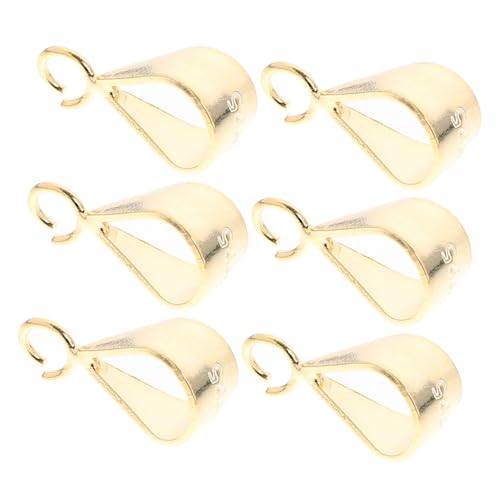 SEWOART 6 Stück Sterlingsilber Anhänger Verschluss Quetschperlen Schmuckverbinder für Halsketten Armbänder DIY Schmuckherstellung Langlebig Leicht von SEWOART