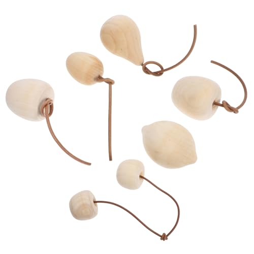 SEWOART 6 Stück Teiliges Holz Früchte Anhänger zum Bemalen DIY Obst Deko Bastelset für Erwachsene Kreative Handarbeit Wohnraumdekoration Apfel Birne Zitrone Kirsche Kiwi von SEWOART