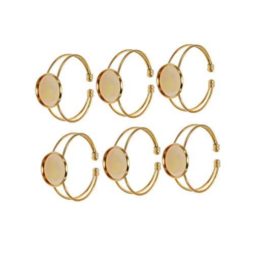 SEWOART 6 Stück Teiliges Rundes Kupfer Y Förmiges Armband Basis Verstellbare DIY Armketten für Schmuckherstellung Langlebig Rostfrei Goldfarben Geeignet für Cabochon und Ovalanhänger SEWOART 6 Stück Teiliges Rundes Kupfer Y Förmiges Armband Basis Verstellbare DIY Armketten für Schmuckherstellung Langlebig Rostfrei Goldfarben Geeignet für Cabochon und Ovalanhänger von SEWOART