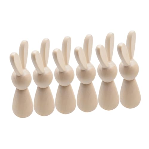 SEWOART 6 Stück Unfertige Holzkaninchen Figuren zum Bemalen Diy Osterdekoration Basteln für Familie und Vielseitige Tisch und Gartenornamente für Frühling SEWOART 6 Stück Unfertige Holzkaninchen Figuren zum Bemalen Diy Osterdekoration Basteln für Familie und Vielseitige Tisch und Gartenornamente für Frühling von SEWOART