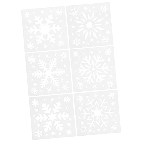 SEWOART 6 Stück Wiederverwendbare Schneeflocken Schablonen Kreative Diy Malvorlagen für Wandgestaltung Bastelprojekte und Fensterdekoration Sicher und Langlebig SEWOART 6 Stück Wiederverwendbare Schneeflocken Schablonen Kreative Diy Malvorlagen für Wandgestaltung Bastelprojekte und Fensterdekoration Sicher und Langlebig von SEWOART