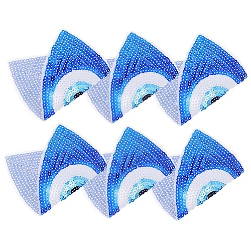 SEWOART 6 Stück Zubehör für Augenbekleidung clothes outfits manteldecken sackständer trousers Stickerei Flecken Patch Aufnäher für Jacken Cartoon -Augenklappe Pailletten Blue SEWOART 6 Stück Zubehör für Augenbekleidung clothes outfits manteldecken sackständer trousers Stickerei Flecken Patch Aufnäher für Jacken Cartoon -Augenklappe Pailletten Blue von SEWOART