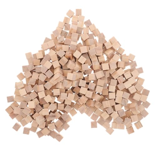 SEWOART 600 Stück Holzwürfel aus Massivem Kiefernholz Blanko Würfel mit Glatten Kanten Sichere Bastelklötze für DIY Malen Puzzeln Handwerk Vielseitig Einsetzbar und Langlebig von SEWOART