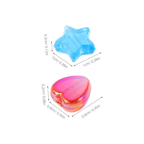 SEWOART 600 Stück Teiliges Bunte Stern Herzperlen aus Robustem Acryl Transparente Schmuckperlen mit Ab beschichtung Glatte Oberfläche zum Auffädeln für DIY Armbänder Halsketten und SEWOART 600 Stück Teiliges Bunte Stern Herzperlen aus Robustem Acryl Transparente Schmuckperlen mit Ab beschichtung Glatte Oberfläche zum Auffädeln für DIY Armbänder Halsketten und von SEWOART
