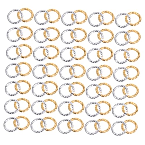 SEWOART 600 Stück Twisted Open Jump Rings Metallverbinder Gold Silber Facettierte DIY Schmuckteile Leicht zu Montieren für Ohrringe Armbänder Halsketten Schmuckherstellung von SEWOART