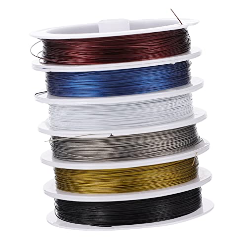SEWOART 6Stücke Flexibler Kupferdraht für Schmuckherstellung Perlenkabel DIY Bastelmaterial für Armbänder und Angelseil Gemischte Farben SEWOART 6Stücke Flexibler Kupferdraht für Schmuckherstellung Perlenkabel DIY Bastelmaterial für Armbänder und Angelseil Gemischte Farben von SEWOART