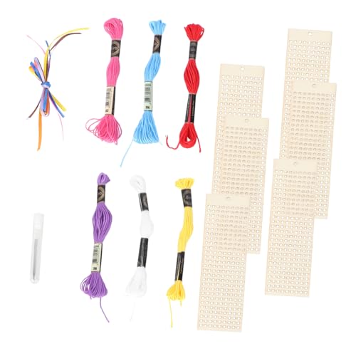 SEWOART 6Stücke Holz Kreuzstich Set Rechteckige DIY Lesezeichen Holz Dekorative Kreuzstich Kits für Weihnachten Handgefertigte Holzdekorationen für Familie SEWOART 6Stücke Holz Kreuzstich Set Rechteckige DIY Lesezeichen Holz Dekorative Kreuzstich Kits für Weihnachten Handgefertigte Holzdekorationen für Familie von SEWOART