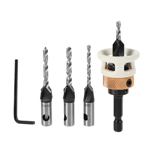 SEWOART 6Stücke Teiliges Einstellbares Senkbohrer Set Hochwertige Holzbohrwerkzeuge mit Langlebigem Legierungskopf für Präzise Bohrungen und Versteckte DIY Projekten SEWOART 6Stücke Teiliges Einstellbares Senkbohrer Set Hochwertige Holzbohrwerkzeuge mit Langlebigem Legierungskopf für Präzise Bohrungen und Versteckte DIY Projekten von SEWOART