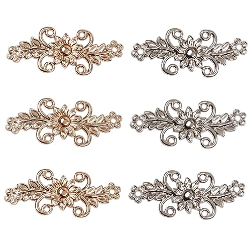SEWOART 6stücke Metall Cheongsam Verschlüsse Retro Blumen Design Strapazierfähige Haken Für Kleidung Für Qipao Festlichkeiten von SEWOART