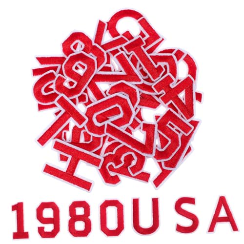 SEWOART 72 Stk. Teiliges Bügelbild mit Roten Buchstaben und Zahlen Bestickte Polyester Patches zum Aufbügeln Kleidung Taschen Jeans Hüte Vielseitig Kombinierbar Langlebig Einfach SEWOART 72 Stk. Teiliges Bügelbild mit Roten Buchstaben und Zahlen Bestickte Polyester Patches zum Aufbügeln Kleidung Taschen Jeans Hüte Vielseitig Kombinierbar Langlebig Einfach von SEWOART