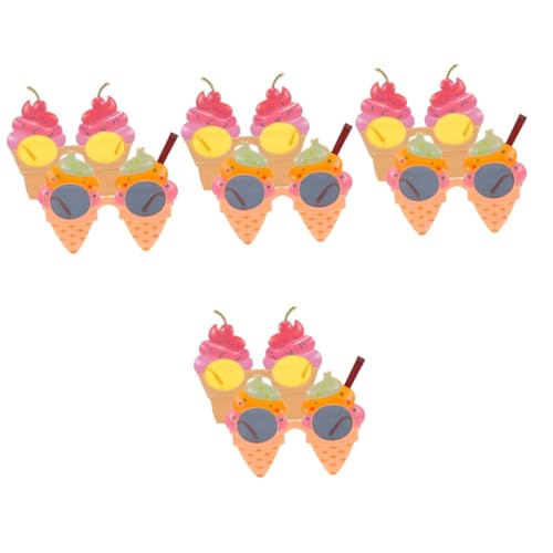 SEWOART 8 Stck. Teiliges Eisförmige Party Sonnenbrillen Tragbare Hawaii Strandbrille und Wiederverwendbare Foto Requisite für Luau Beach Party und Sommerveranstaltungen von SEWOART