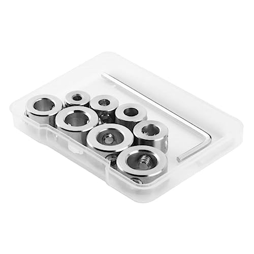 SEWOART 8 Stück Begrenzungsring bohren Positionierungsring für Bohrer Bohrer-Positionierer Bohrstopp Ringe bohrständer Tiefenanschlagkragen aus Metall Bohrerhalsband aus Metall Silver von SEWOART