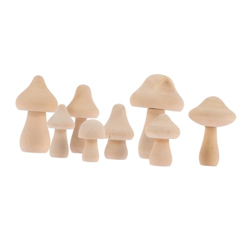 SEWOART 8 Stück Holzpilzschmuck Pilze Mini einfach Pilz-Bastelset Pilz Handwerk Bausatz unfertiger Pilz Pilzdekoration -Graffiti-Pilz Bastelspielzeug für Beige SEWOART 8 Stück Holzpilzschmuck Pilze Mini einfach Pilz-Bastelset Pilz Handwerk Bausatz unfertiger Pilz Pilzdekoration -Graffiti-Pilz Bastelspielzeug für Beige von SEWOART