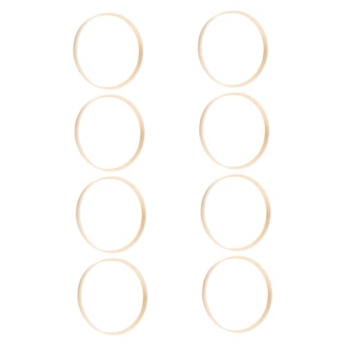 SEWOART 8 Stück Teiliges Bambus Wreath Hoop Natürliche Kranzringe für DIY Blumenkranz Makramee Stabile und Langlebige Holzreifen für Bastelprojekte von SEWOART