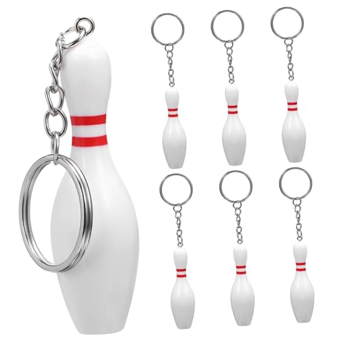 SEWOART 8 Stück Teiliges Bowling Schlüsselanhänger Mini Bowling Pin Anhänger für Taschen Rucksäcke Party Mitgebsel Sportliche Deko für SEWOART 8 Stück Teiliges Bowling Schlüsselanhänger Mini Bowling Pin Anhänger für Taschen Rucksäcke Party Mitgebsel Sportliche Deko für von SEWOART