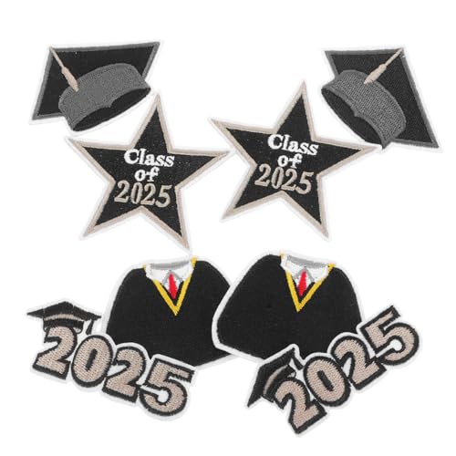 SEWOART 8 Stück Teiliges Dekorative Abschluss Patches Gestickte Aufnäher zum Aufbügeln Diy Abschluss für Hüte Taschen und Rucksäcke Einfach Anzuwenden Robust und Langlebig von SEWOART