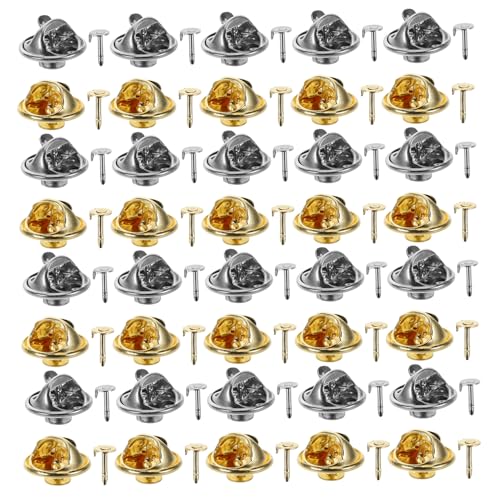 SEWOART 80 Satz Teiliges Schmetterling Pin Kupplungen Vielseitige Anstecknadel Ersatzklammern Gold und Silber Pins für DIY Schmuckherstellung und Bastelarbeiten SEWOART 80 Satz Teiliges Schmetterling Pin Kupplungen Vielseitige Anstecknadel Ersatzklammern Gold und Silber Pins für DIY Schmuckherstellung und Bastelarbeiten von SEWOART