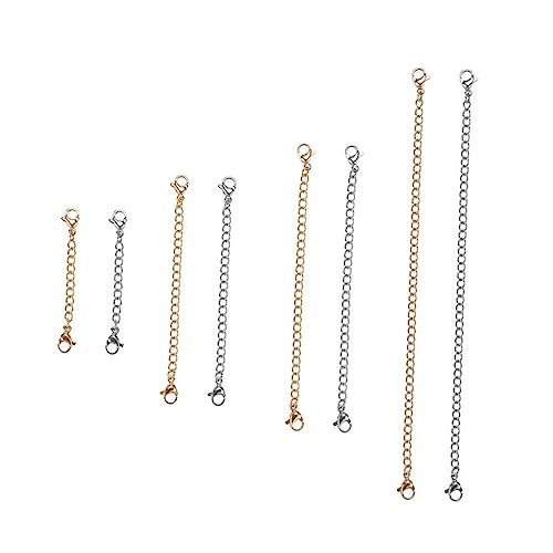 SEWOART 8Stücke Verlängerungskette Teiliges für DIY Schmuck Sicher Langlebig für Armbänder Fußketten Goldene Silberne Varianten SEWOART 8Stücke Verlängerungskette Teiliges für DIY Schmuck Sicher Langlebig für Armbänder Fußketten Goldene Silberne Varianten von SEWOART