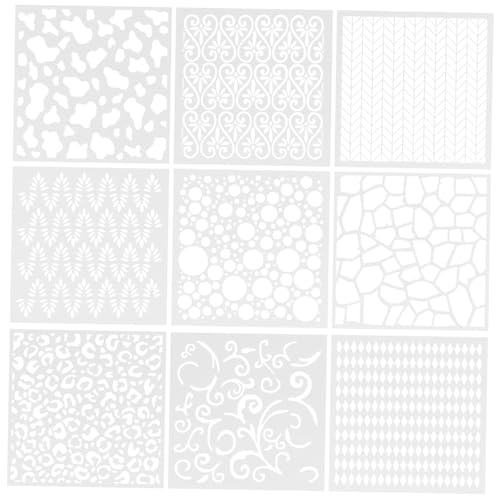 SEWOART 9 Stück Teiliges Geometrisches Schablonen Pet Wiederverwendbare Malvorlagen für Diy Projekte Scrapbooking und Kreative Gestaltung für Teens Kreativität und Vorstellungskraft SEWOART 9 Stück Teiliges Geometrisches Schablonen Pet Wiederverwendbare Malvorlagen für Diy Projekte Scrapbooking und Kreative Gestaltung für Teens Kreativität und Vorstellungskraft von SEWOART