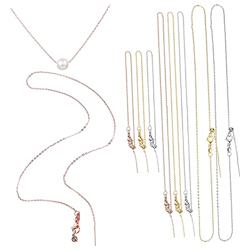 SEWOART 9 Stück plattierte Kupferketten in loser Schüttung Echtgold plattierte Armbänder Echte Goldbeschichtung Armband DIY-Ketten Herstellung für Schmuckketten Schlüsselbein-Halsketten von SEWOART