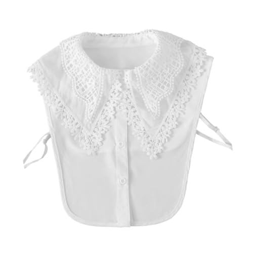 SEWOART Abnehmbare Damen Fake Collar Spitzenkragen mit Großem Lochmuster Bestickter Bluseneinsatz Langlebig und Angenehm Vielseitig Kombinierbar für Hemden Blusen und Kleider SEWOART Abnehmbare Damen Fake Collar Spitzenkragen mit Großem Lochmuster Bestickter Bluseneinsatz Langlebig und Angenehm Vielseitig Kombinierbar für Hemden Blusen und Kleider von SEWOART
