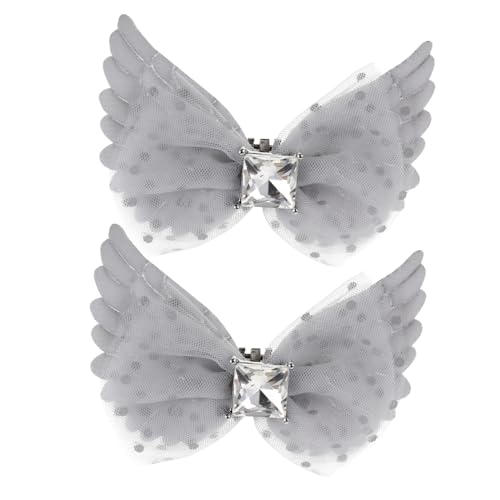 SEWOART Abnehmbare Flügel High Heel Schuhclips mit Schleifenmuster Netzstoff mit Dots Schuhschmuck Dekorationen für Damen Vielseitige Clips für Hochzeit und Alltag SEWOART Abnehmbare Flügel High Heel Schuhclips mit Schleifenmuster Netzstoff mit Dots Schuhschmuck Dekorationen für Damen Vielseitige Clips für Hochzeit und Alltag von SEWOART