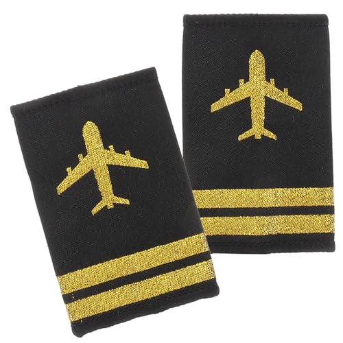 SEWOART Airline Pilot Schulterklappen Epauletten Streifen Webband Aviation Uniform Abzeichen Professionelles Flugpersonal Zubehör SEWOART Airline Pilot Schulterklappen Epauletten Streifen Webband Aviation Uniform Abzeichen Professionelles Flugpersonal Zubehör von SEWOART