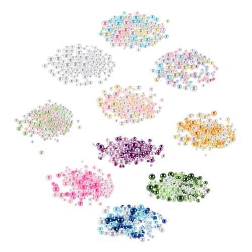 SEWOART Bunte Abs Kunstperlen ohne Loch Vielseitige Bastelperlen für DIY Schmuckherstellung Dekoration Haaraccessoires Langlebig Farbenfroh Leicht und Tragbar von SEWOART