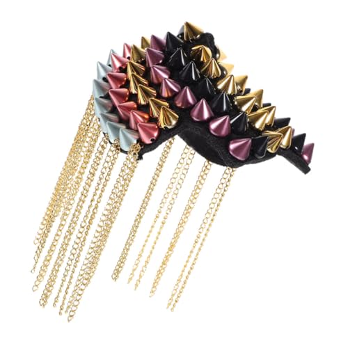 SEWOART Bunte Schulterklappen mit Punk nieten und Quasten Vintage Epaulette für Damen Geeignet als Kostüm accessoire Uniformverzierung und Modisches Dekorationsdetail von SEWOART