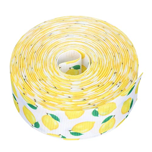 SEWOART Dekoratives Zitronen Schleifenband Geripptes Geschenkband aus Polyester für DIY Geschenkverpackung Partydeko und Floristik SEWOART Dekoratives Zitronen Schleifenband Geripptes Geschenkband aus Polyester für DIY Geschenkverpackung Partydeko und Floristik von SEWOART