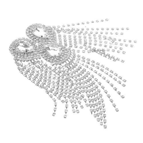 SEWOART Europäische Diamant Anzug Mode Schulter Epaulet Quaste Abzeichen Quaste Schulter Quasten Dekorationen Anzug Zubehör Schulter Dekoration Epaulet Quasten Männer Epauletten Strass von SEWOART