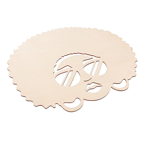 SEWOART Frau Hackschnitzel Hochzeit hängend Stöcke zum Basteln Bausätze holzig bastelholz platten DIY Holzdekoration Unvollendete Holzstücke Graffiti-Zubehör holzspan selber machen Khaki von SEWOART