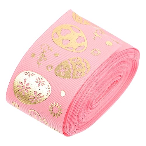 SEWOART Goldenes Band ribbon ziehschleifenband Geschenkverpackung Band party dekoration Geschenkbandrolle funkelnd Ostern Stoff ostergeschenkverpackungsband Osterdekorband Polyester Rosa von SEWOART