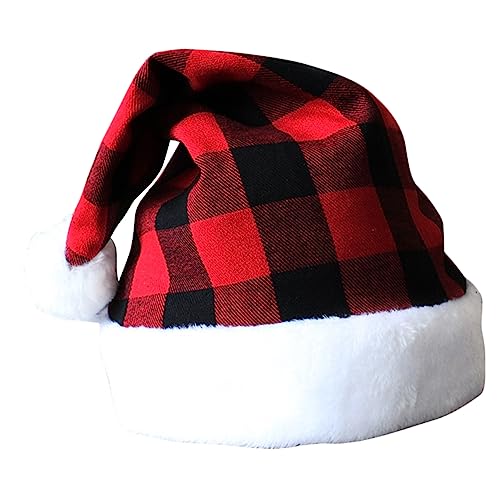SEWOART Weihnachtsdekoration Plaid Santa Hut Erwachsene Jungen Und Mädchen Frohe Weihnachten Party Kopfbedeckung Weichen Bequemen Stoff Hut SEWOART Weihnachtsdekoration Plaid Santa Hut Erwachsene Jungen Und Mädchen Frohe Weihnachten Party Kopfbedeckung Weichen Bequemen Stoff Hut von SEWOART