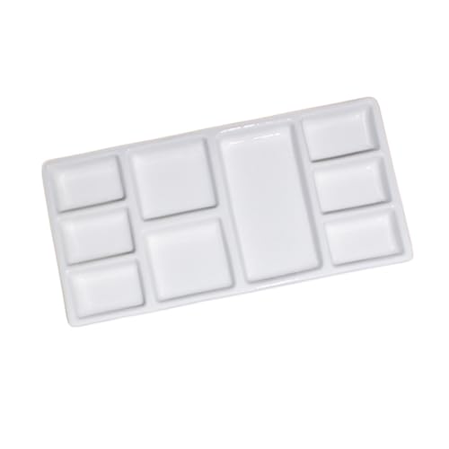SEWOART Keramik Mischpalette Rechteckig Weiß Leichtes Langlebiges Pigmenttablett für Aquarell Gouache und Ölmalerei Ergonomisch Einfach zu Reinigen für Künstler und Malbegeisterte SEWOART Keramik Mischpalette Rechteckig Weiß Leichtes Langlebiges Pigmenttablett für Aquarell Gouache und Ölmalerei Ergonomisch Einfach zu Reinigen für Künstler und Malbegeisterte von SEWOART