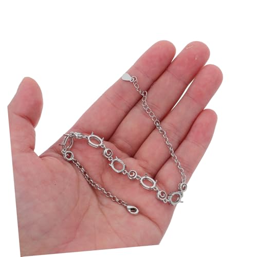 SEWOART Metal Cabochon Bracelet Blank Base Pad Verstellbare Schmuckzubehör DIY Armband Basis für Damen und Herren Komfortabel und Vielseitig SEWOART Metal Cabochon Bracelet Blank Base Pad Verstellbare Schmuckzubehör DIY Armband Basis für Damen und Herren Komfortabel und Vielseitig von SEWOART