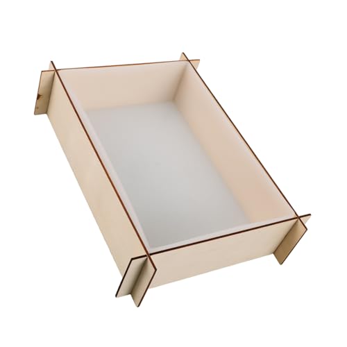 SEWOART Rechteckige Silikonform für DIY Resin Buchstütze Tiefes Epoxidharz-mould mit Holzrahmen Vielseitig für Blumenkonservierung Große Kunstgussform von SEWOART