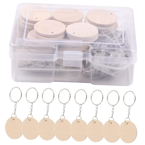 SEWOART Runde Holzscheiben mit Einzelbohrung Set Unbehandelte DIY Schlüsselanhänger Rohlinge für Basteln Bemalen Personalisierte Schlüsselringe und Dekoration Zubehör SEWOART Runde Holzscheiben mit Einzelbohrung Set Unbehandelte DIY Schlüsselanhänger Rohlinge für Basteln Bemalen Personalisierte Schlüsselringe und Dekoration Zubehör von SEWOART