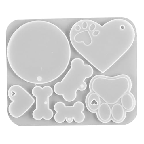 SEWOART Silikonform Epoxidharz Hundeknochen Anhänger Gießform DIY Haustier Namensschild Basteln Langlebig Vielseitig für Individuelle Tiermarken Kreative Schmuckanhänger von SEWOART