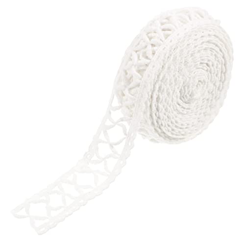 SEWOART Spitzenbänder Für Blumensträuße Schleifenband Borte Bandbesatz Zum Nähen DIY Kleidungszubehör DIY Kleiderband Schnittmusterkörbe Wickelband Netz Baumwollfaden Weiß von SEWOART